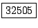 \fbox{32505}