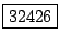 \fbox{32426}