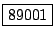 \fbox{89001}