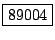 \fbox{89004}