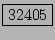 \fbox{32405}
