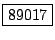 \fbox{89017}